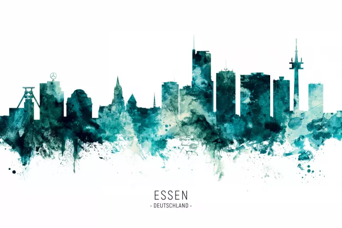 Tompsett, Michael: Skyline di Essen Germania
