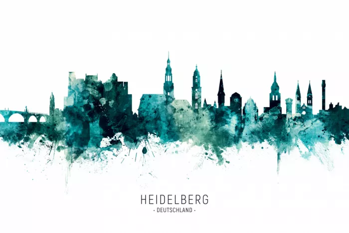 Tompsett, Michael: Skyline di Heidelberg, Germania