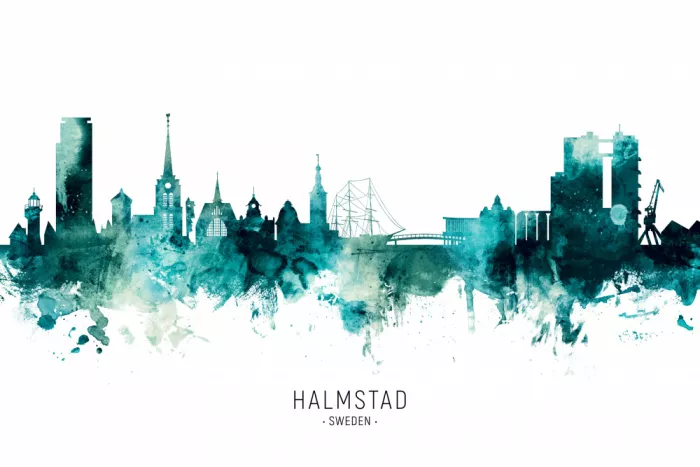 Tompsett, Michael: Skyline di Halmstad Svezia