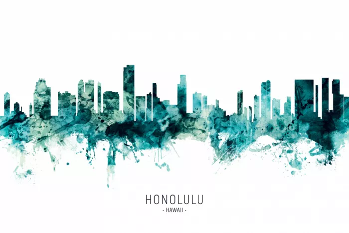 Tompsett, Michael: Skyline di Honolulu Hawaii