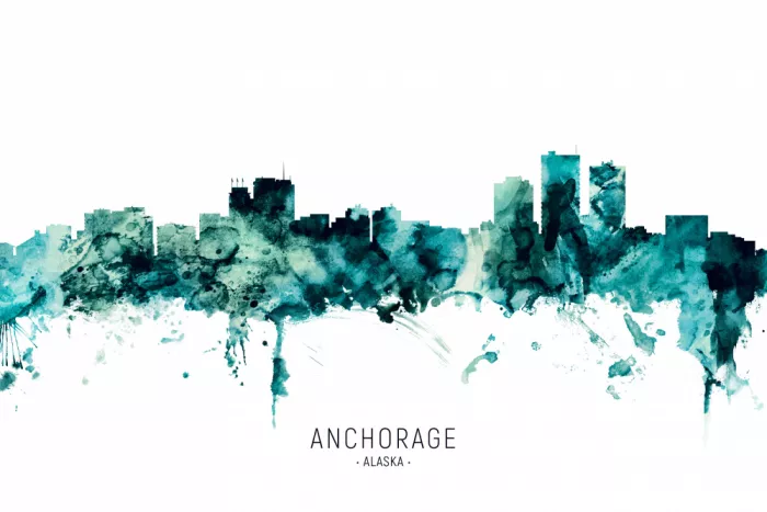 Tompsett, Michael: Skyline de Anchorage, Alaska