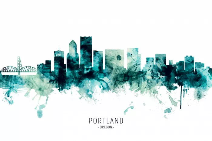 Tompsett, Michael: Skyline de Portland, Oregon