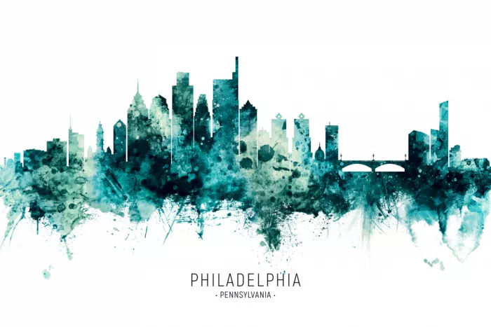 Tompsett, Michael: Skyline Philadelphie Pennsylvania