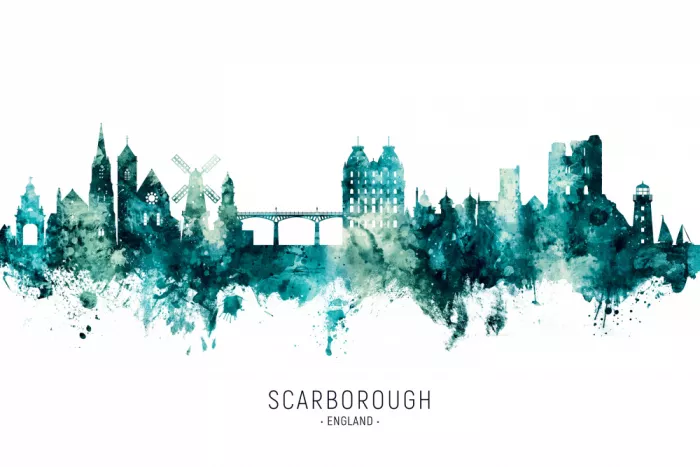 Tompsett, Michael: Skyline di Scarborough Inghilterra