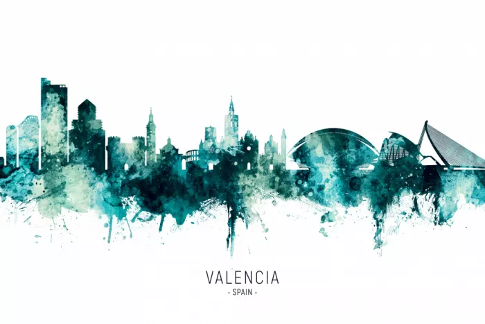 Tompsett, Michael: Skyline di Valencia, Spagna
