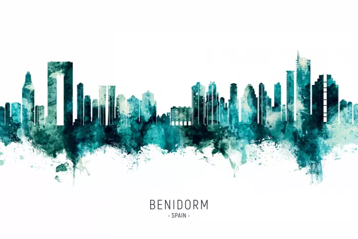 Tompsett, Michael: Benidorm Spagna Skyline
