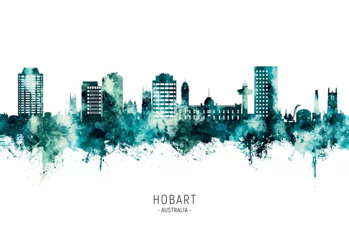Tompsett, Michael: Skyline de Hobart, Australia