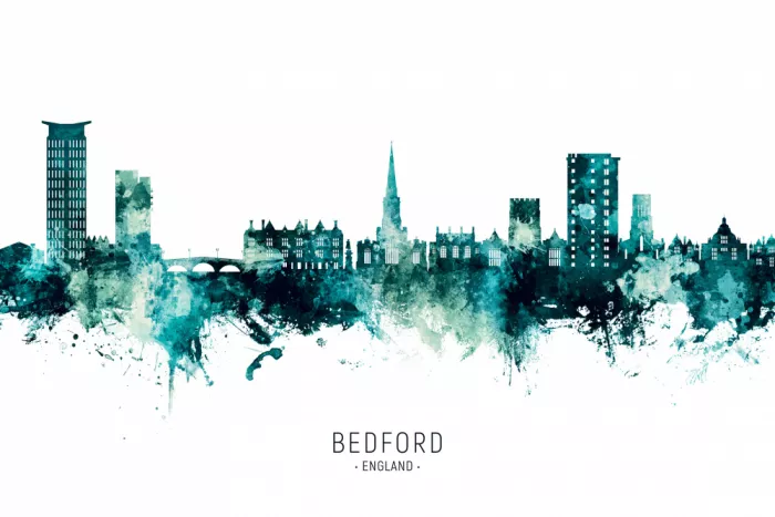 Tompsett, Michael: Skyline di Bedford, Inghilterra