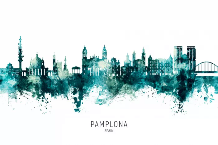 Tompsett, Michael: Skyline di Pamplona, Spagna