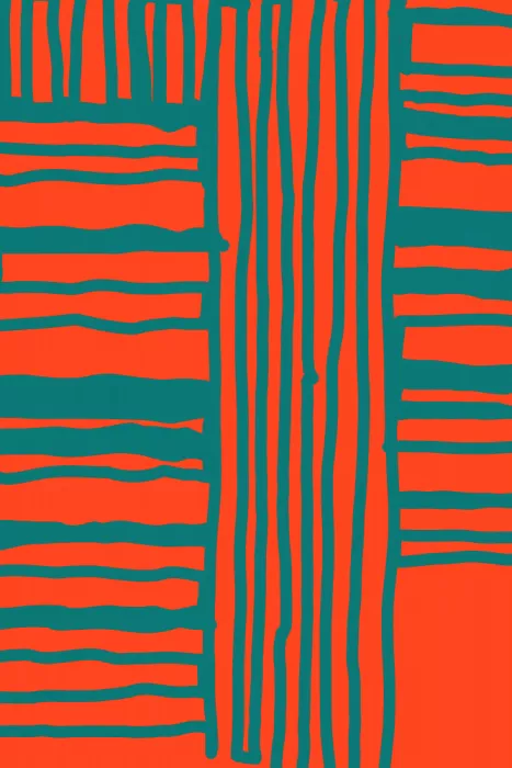 cartissi: Abstracción turquesa y coral 4