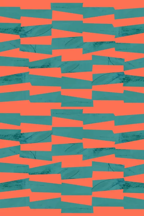 cartissi: Abstracción Turquesa y Coral 9