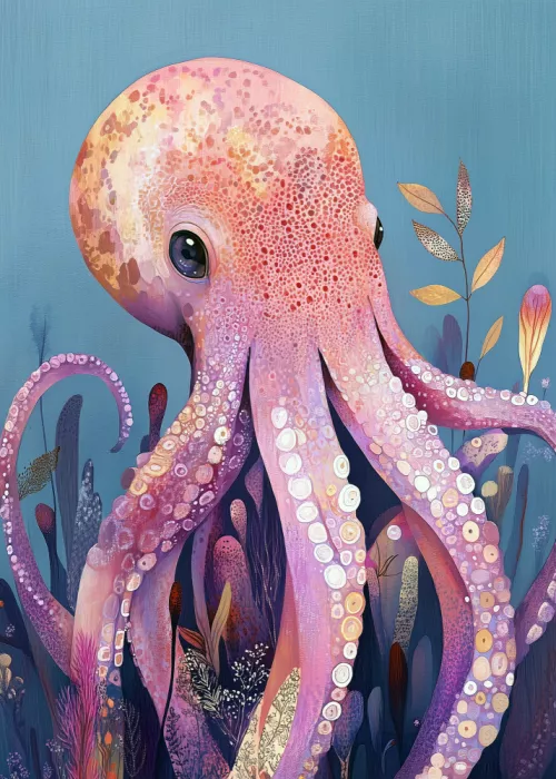 Jaszke, Justyna: Pink Octopus sea life