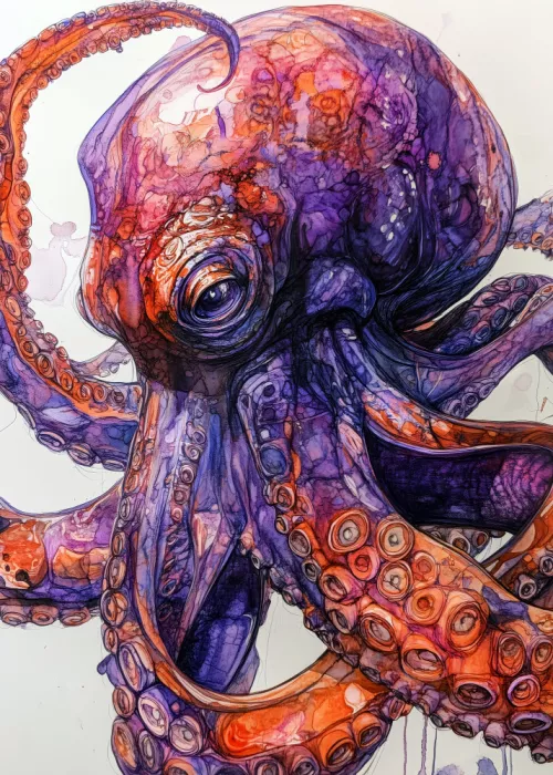 Jaszke, Justyna: Purpurne Oktopus Meereslebewesen