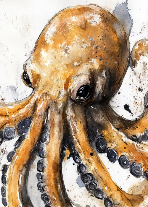 Jaszke, Justyna: Orange Octopus sea life