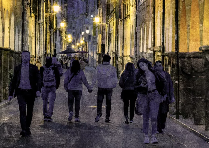 Dupont, Isabelle: Pedestrian way at night