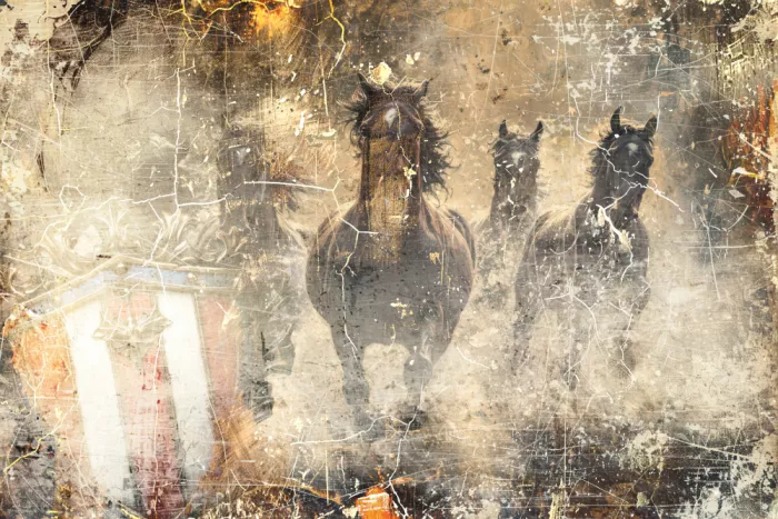 Kulik, Rafal: Kůň - Vintage Art Wallart 14