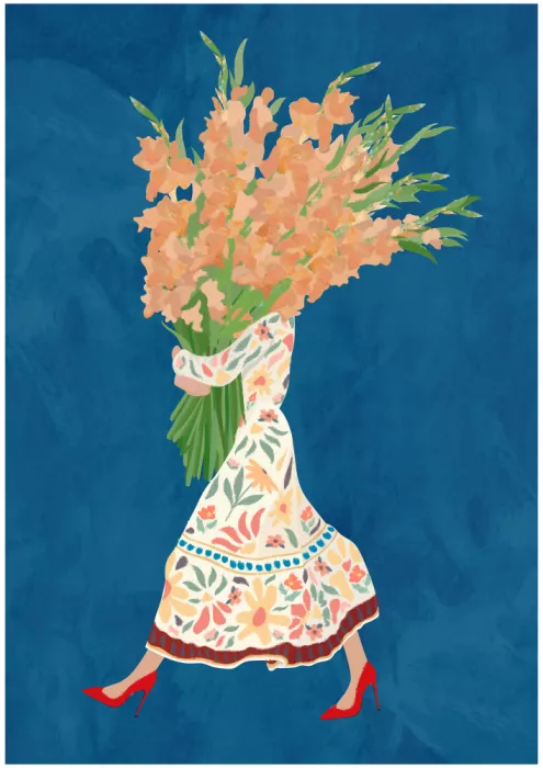 Manovski, Sarah: Boho Floral Dress Blue