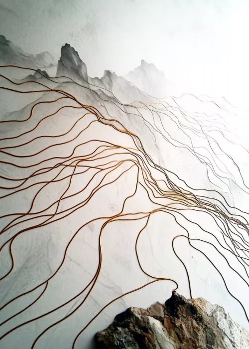 Jaszke, Justyna: Golden lines white landscape