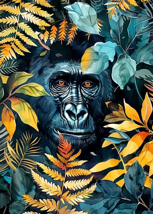 Jaszke, Justyna: Gorilla 3 animal art