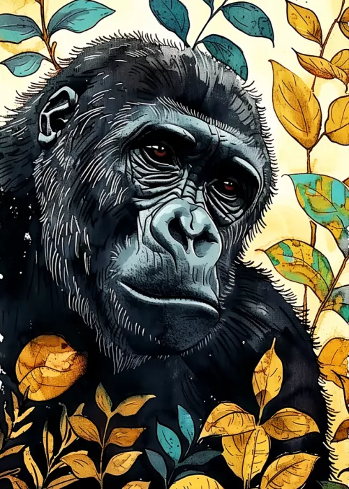 Jaszke, Justyna: Gorilla 5 animal art