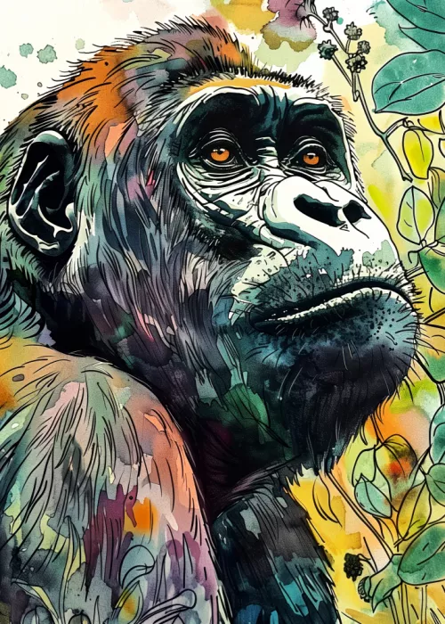 Jaszke, Justyna: Gorilla 6 animal art