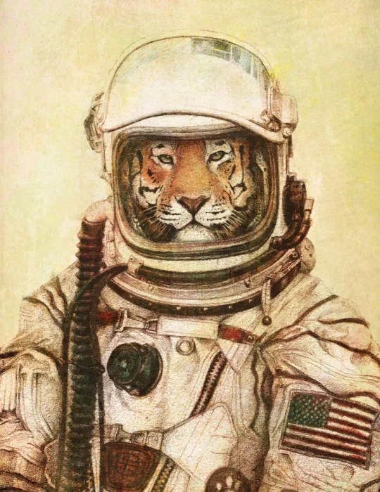 Koubou, Mike: Tiger In A Vintage Astronaut Suit