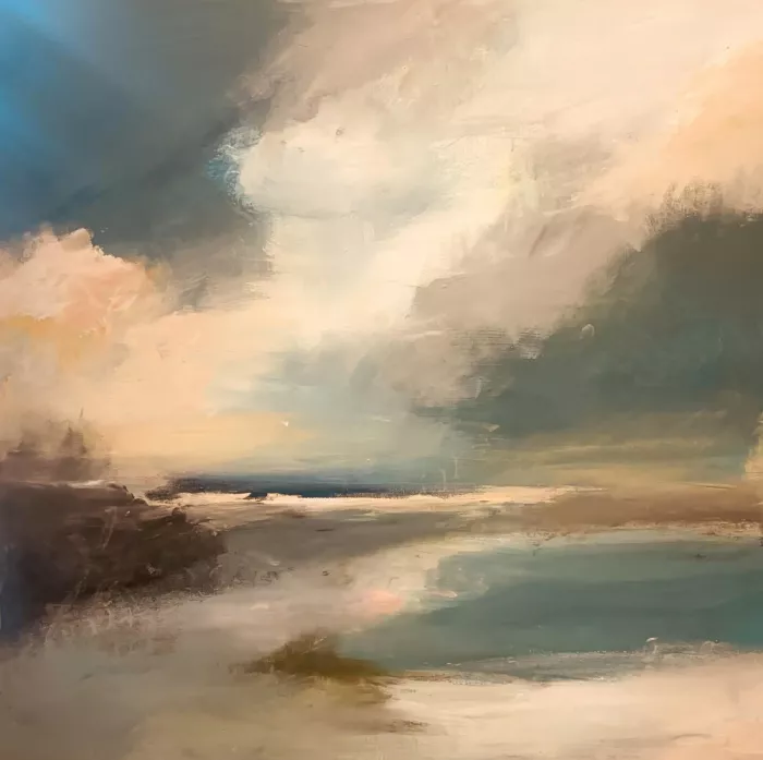 Bergius, Anna-Karin: Serene Seascape Under a Dynamic Sky