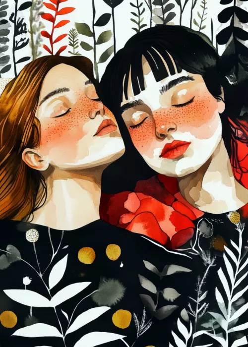 Jaszke, Justyna: El amor está en el aire acuarela pintura digital
