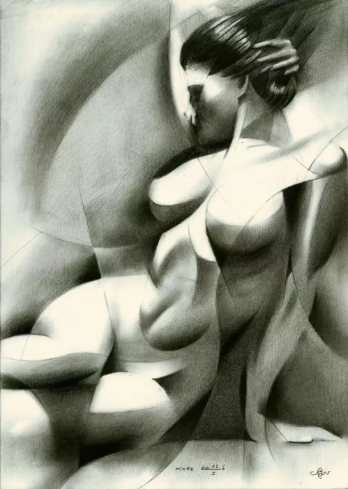Akkers, Corné: Woman In A Cubist Style