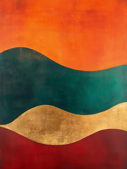 Paksoylu, Bilge: Paysage de vagues au coucher du soleil