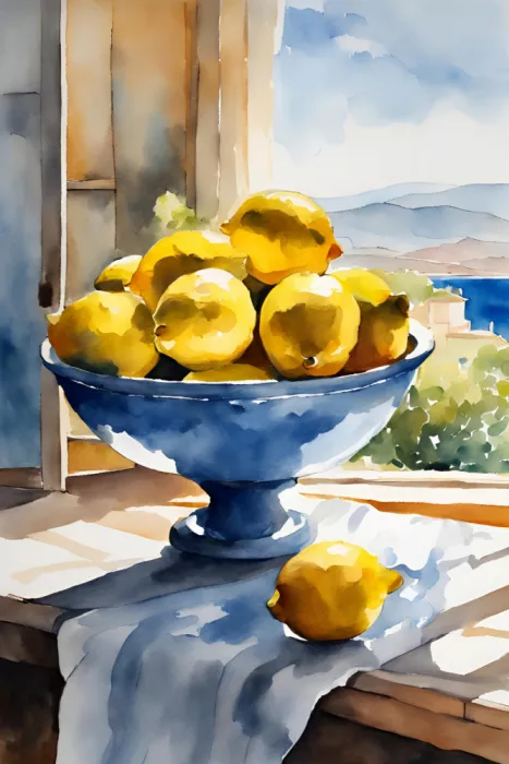 Ohkimiko: Bowl With Lemons In Front Of Window