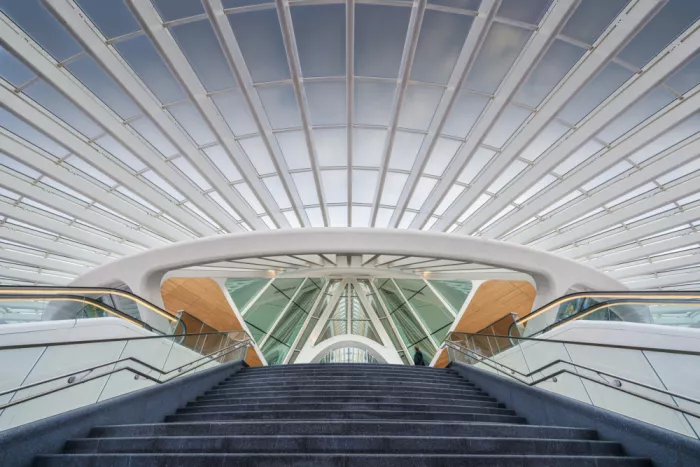 Oostrum, van Marc: Entrée de la gare Bergen/Mons