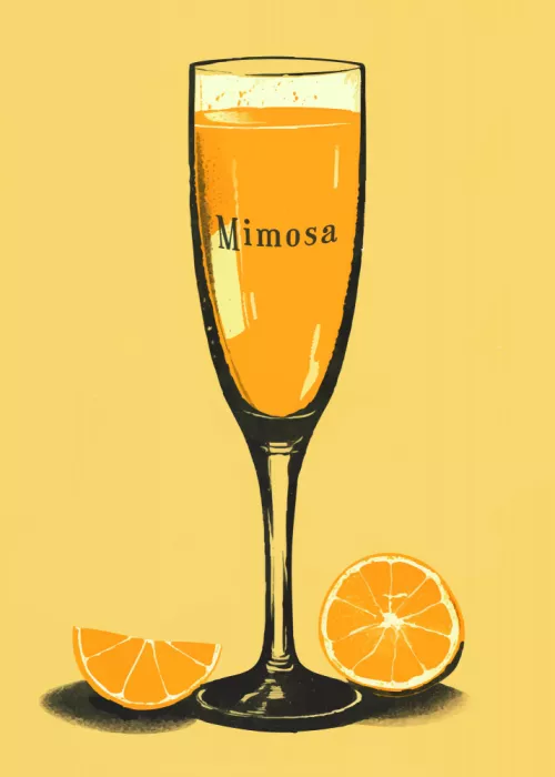 Magnusson, Andreas: Illustration eines Mimosa-Cocktails