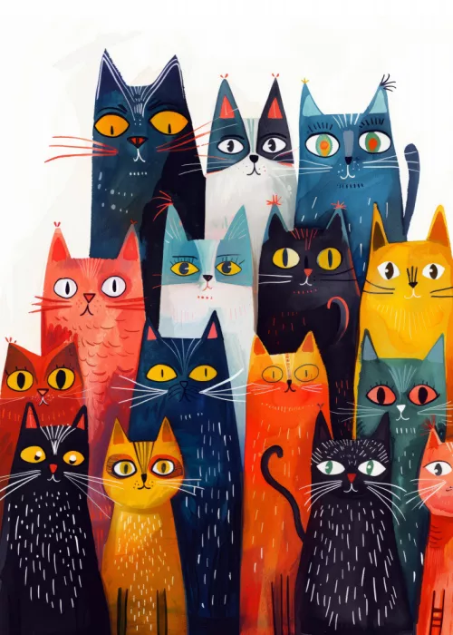 Jaszke, Justyna: Cartoon cats (85)