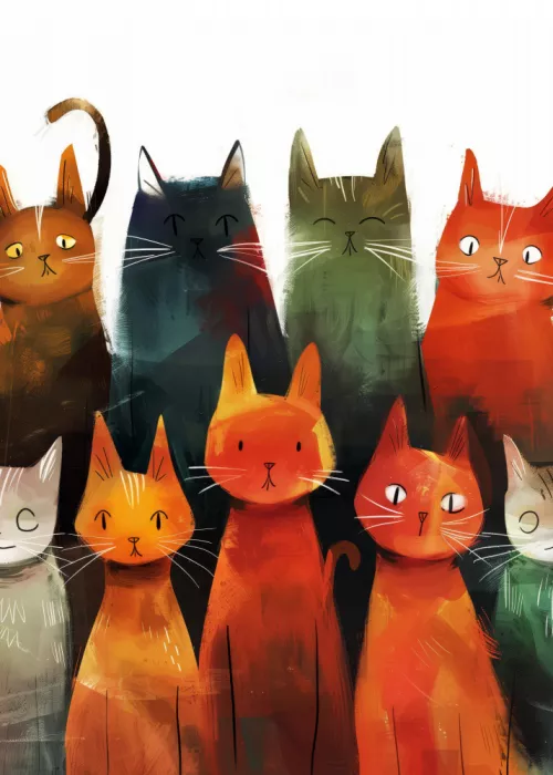 Jaszke, Justyna: Gatos de dibujos animados (86)