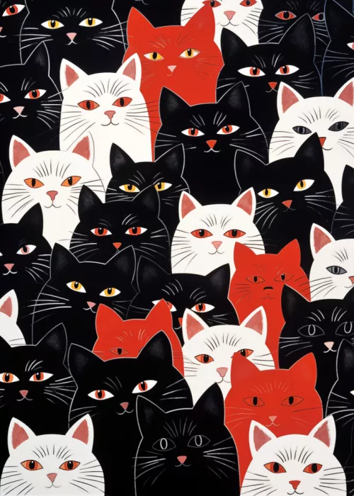 Jaszke, Justyna: Cartoon-Katzen (168)