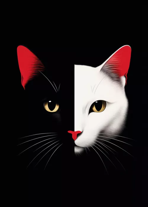 Jaszke, Justyna: Black and white face cat (169)