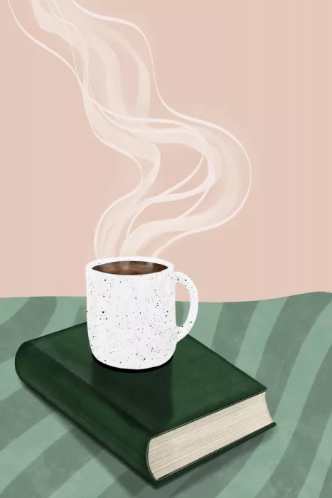 EMELIEmaria: Tasse de café sur un livre fermé