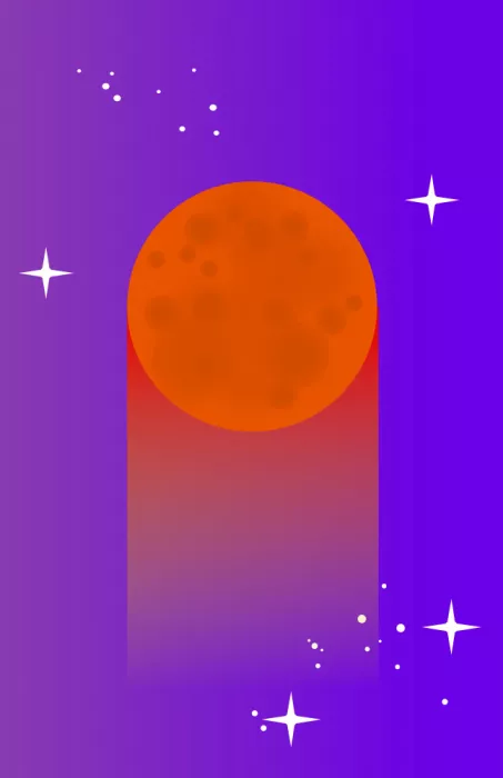 Nicholas: Luna arancione vibrante