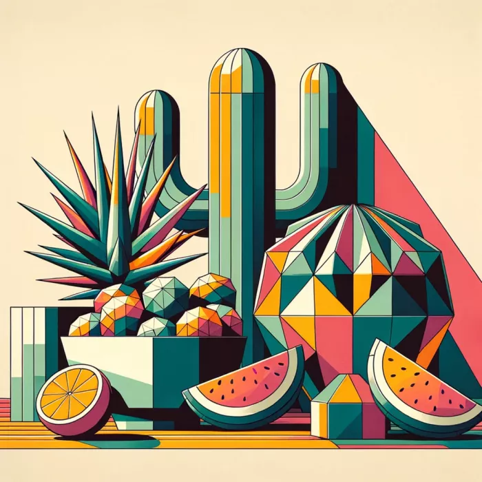 Galan, David: Stylized Cacti and Tropical Fruits