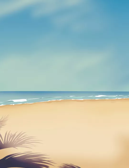 Nicholas: Scena di spiaggia tranquilla con sabbie dorate