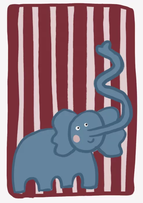 Fritsch, Athene: Elefante blu curioso