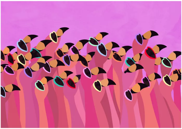 Manovski, Sarah: Flock flamingo pink