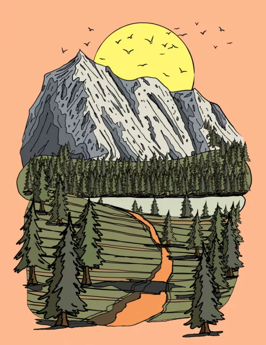 Nicholas: Vista de montaña iluminada por el sol
