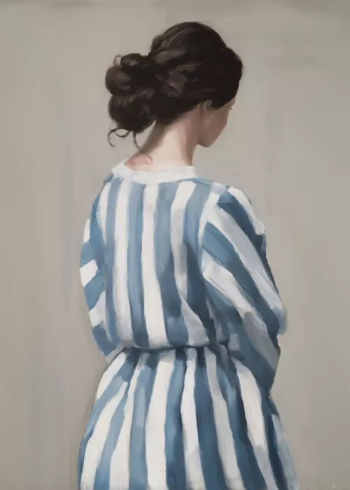 Magnusson, Andreas: The Girl In Blue and White Striped Dress