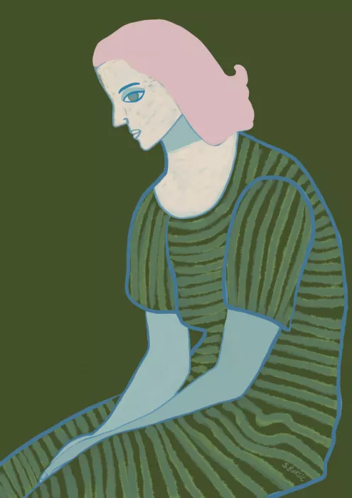 Bursic, Sharyn: Sitzende Dame
