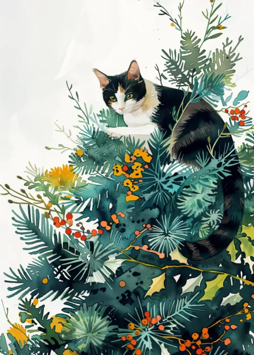 Jaszke, Justyna: Kitty and Christmas tree