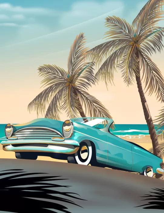 Nicholas: Vacaciones vintage en la playa