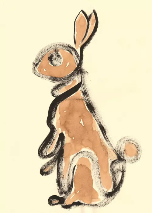 ch, Santhosh: Brushstroke Bunny