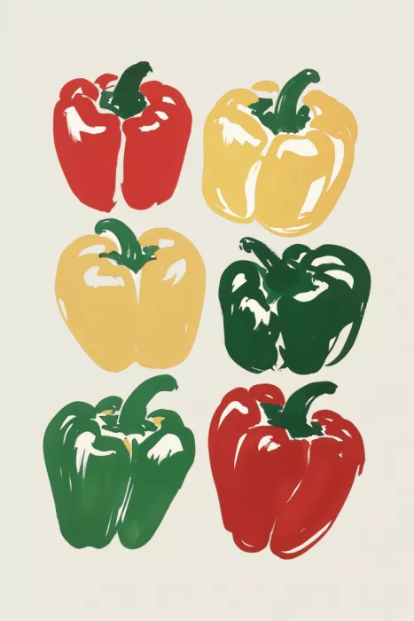 Prints, Art Melloi: Arte con Peperoni Colorati